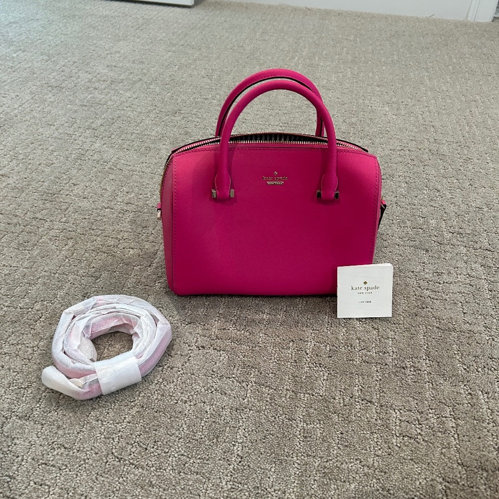 kate spade hot pink dome satchel